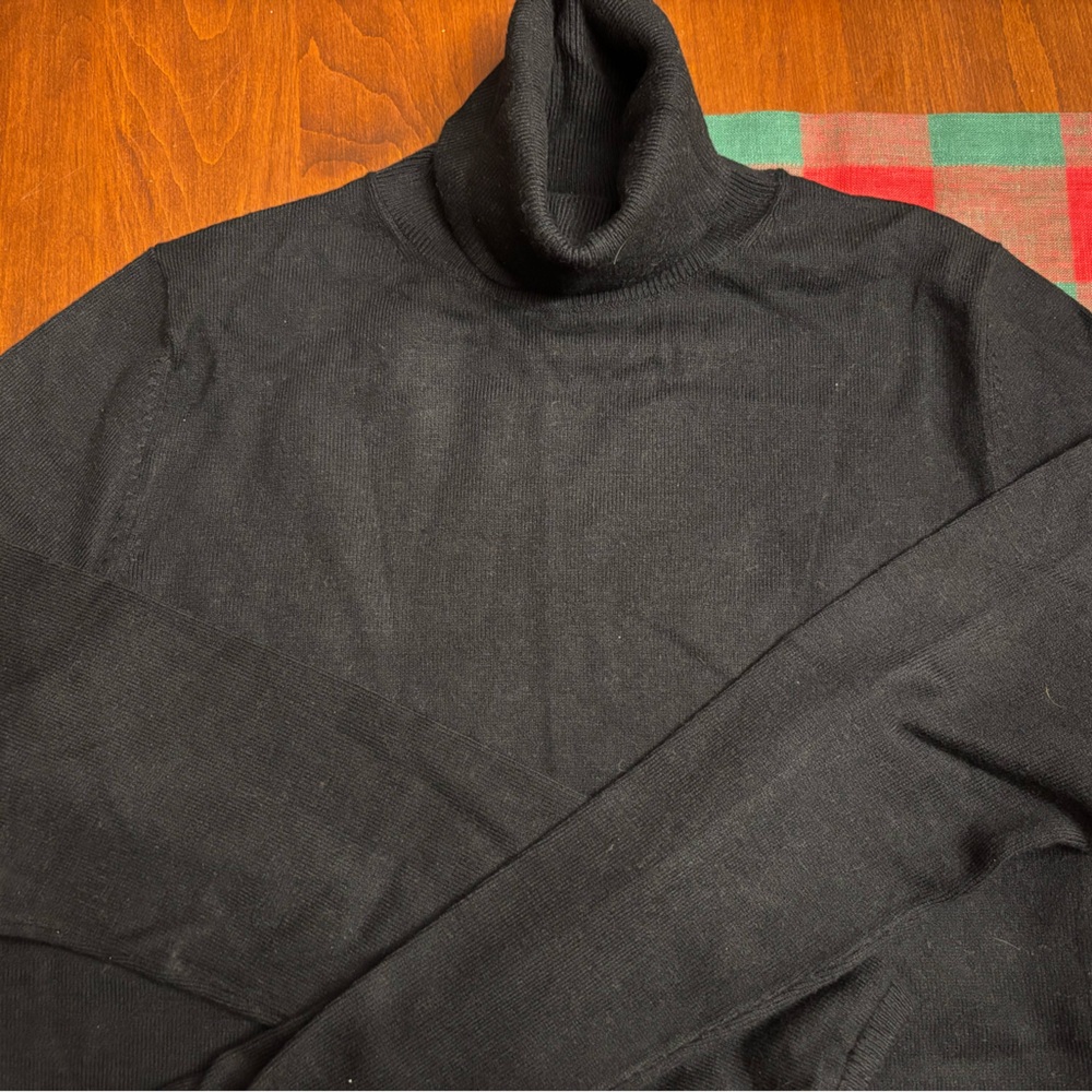 Ann Taylor Classic Black Turtleneck Sweater